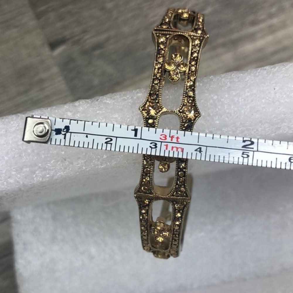 Monet Gold / Champagne Pavé Bejeweled Bracelet - Picture 9 of 10